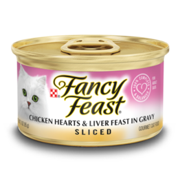 Nestle Purina FANCY FEAST SLICED CHICKEN HEARTS & LIVER CASE OF 24