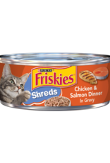 NESTLE PURINA PETCARE FRISKIES CAT SHREDDED CHICKEN & SALMON DINNER 5.5OZ CASE OF 24