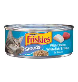 NESTLE PURINA PETCARE FRISKIES CAT SHREDDED OCEAN WHITEFISH & TUNA 5.5OZ CASE OF 24   PDP