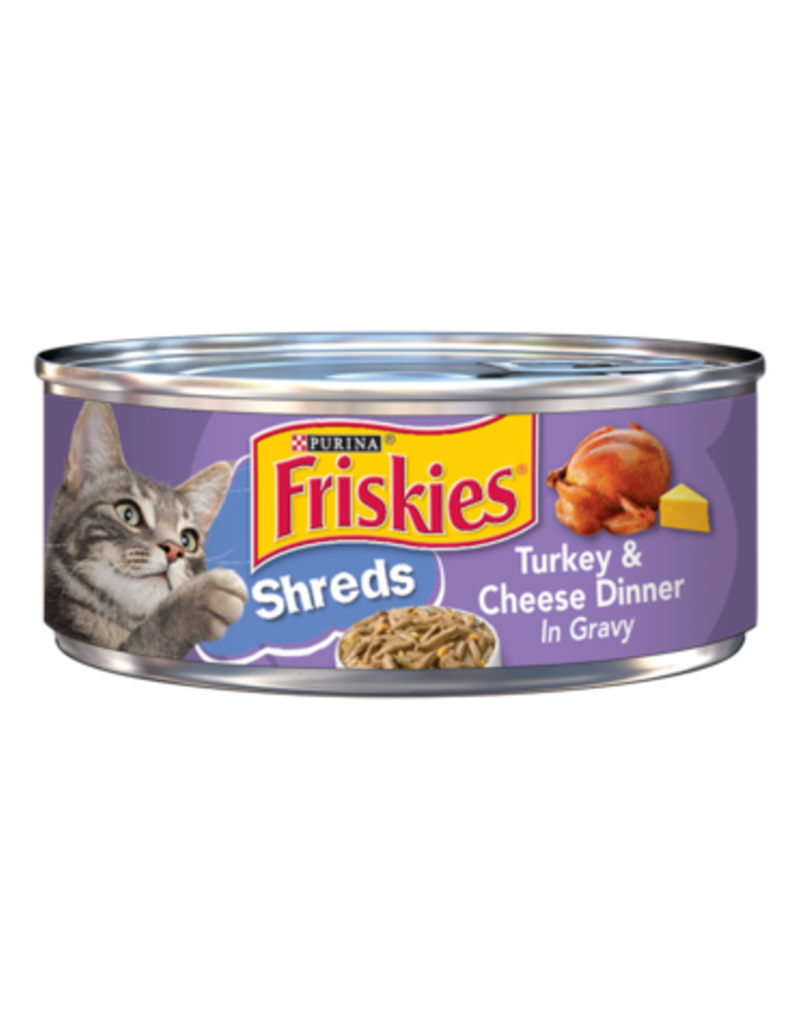 NESTLE PURINA PETCARE FRISKIES CAT SHREDDED TURKEY & CHEESE 5.5OZ CASE OF 24