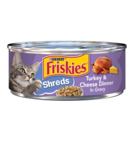 NESTLE PURINA PETCARE FRISKIES CAT SHREDDED TURKEY & CHEESE 5.5OZ CASE OF 24