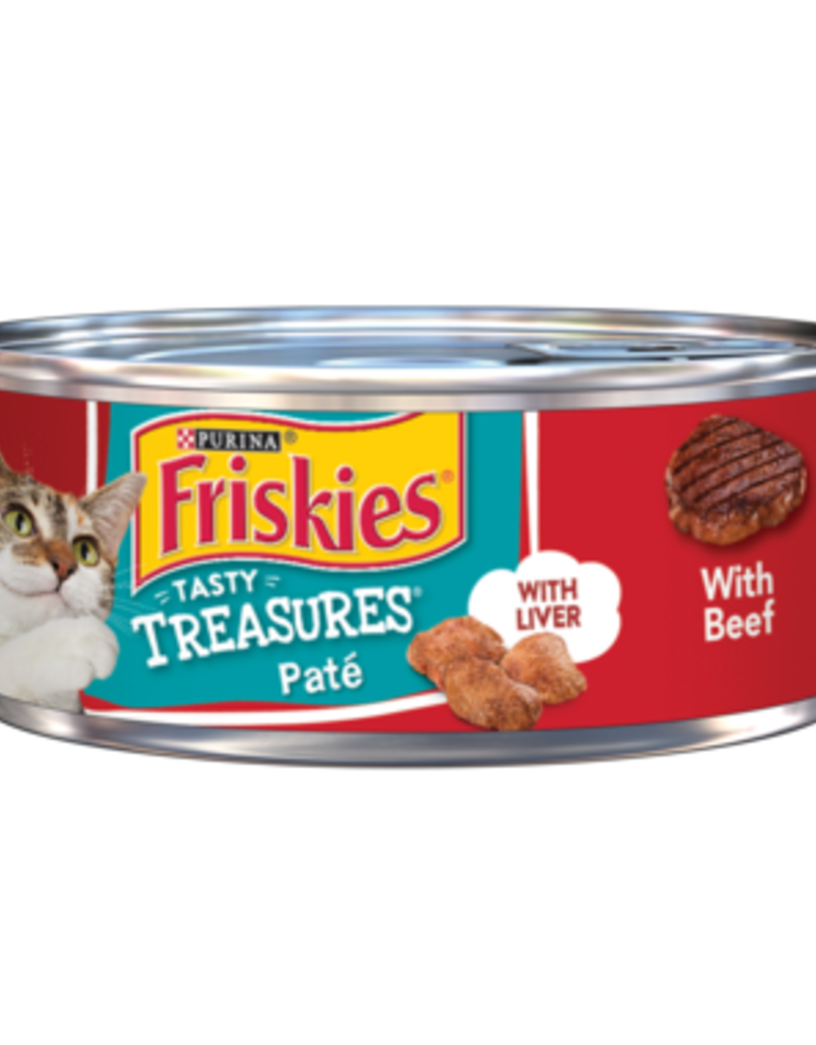 NESTLE PURINA PETCARE FRISKIES CAT TASTY TREASURES BEEF & LIVER W/ CHEESE 5.5OZ CASE OF 24