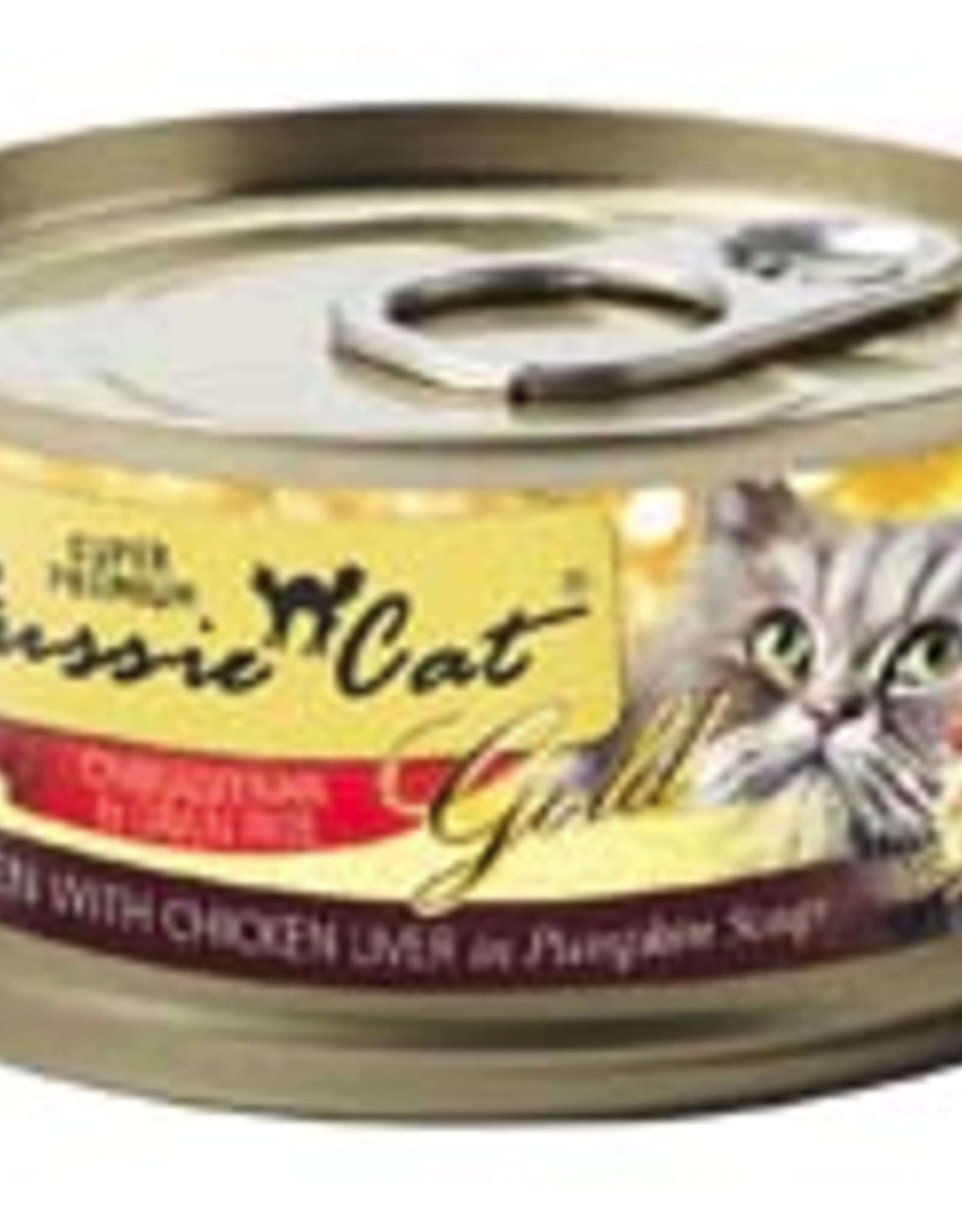 Fussie Cat FUSSIE CAT GOLD CHICKEN & CHICKEN LIVER CAN 2.82OZ CASE OF 24