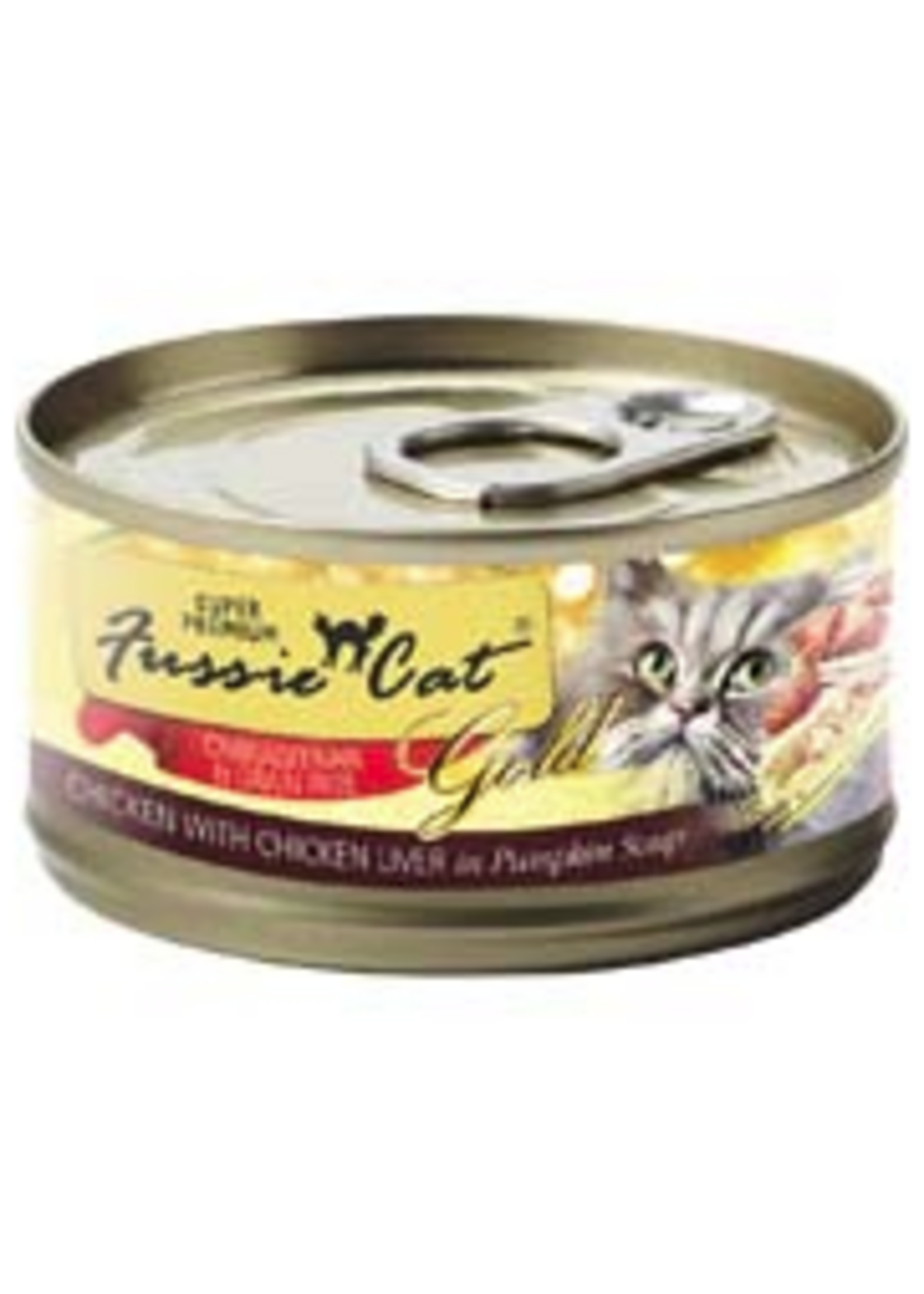 Fussie Cat Fussie Cat Super Premium Chicken with Chicken Liver Formula in Pumpkin Soup 2.82 oz cans, Case of 24