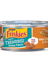 Nestle Purina FRISKIES CAT TASTY TREASURES CHICKEN & CHEESE 5.5OZ CASE OF 24   K