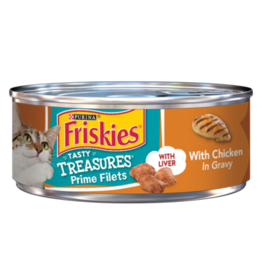 Nestle Purina FRISKIES CAT TASTY TREASURES CHICKEN & CHEESE 5.5OZ CASE OF 24   K