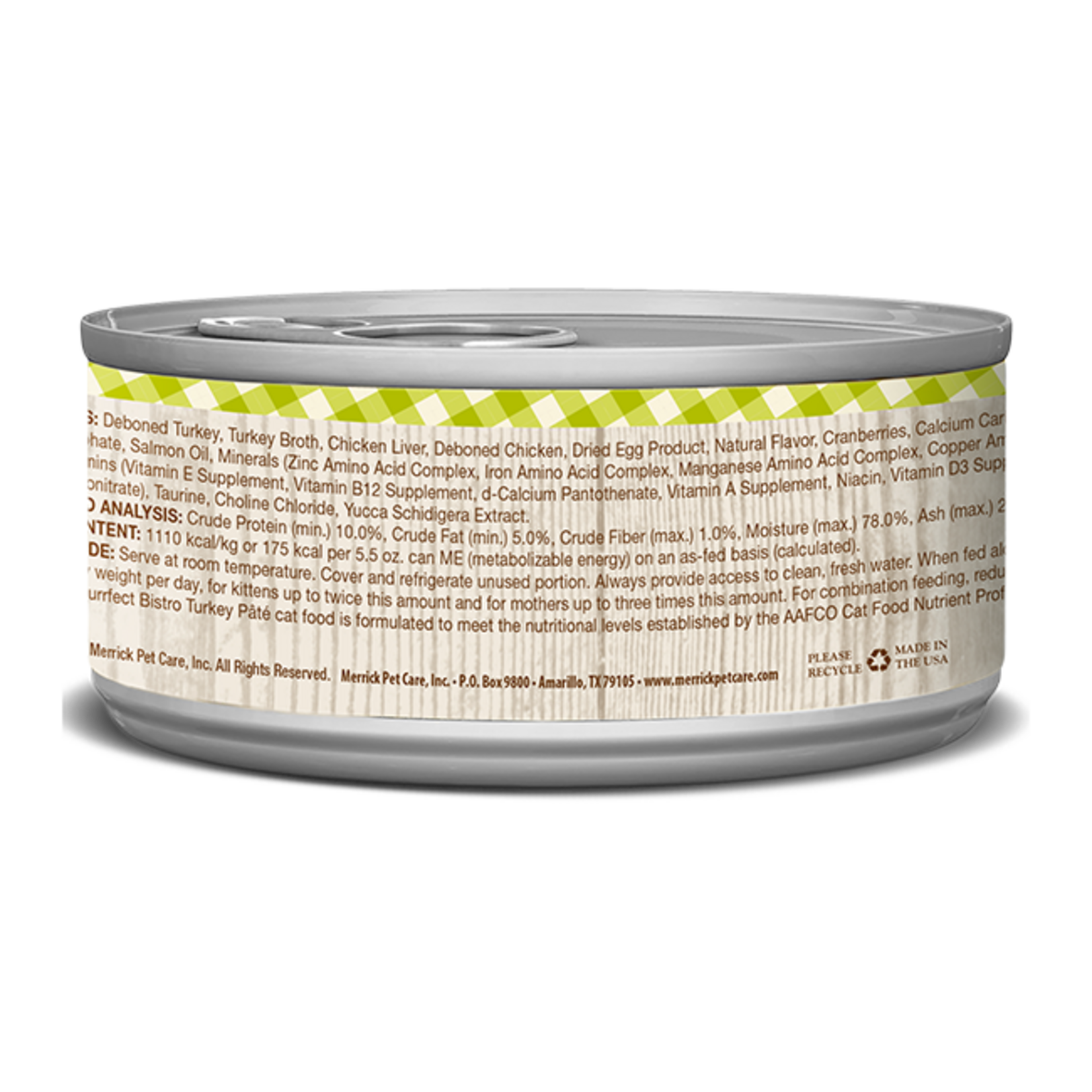 Merrick MERRICK CAT PURRFECT BISTRO TURKEY 3OZ CASE OF 24