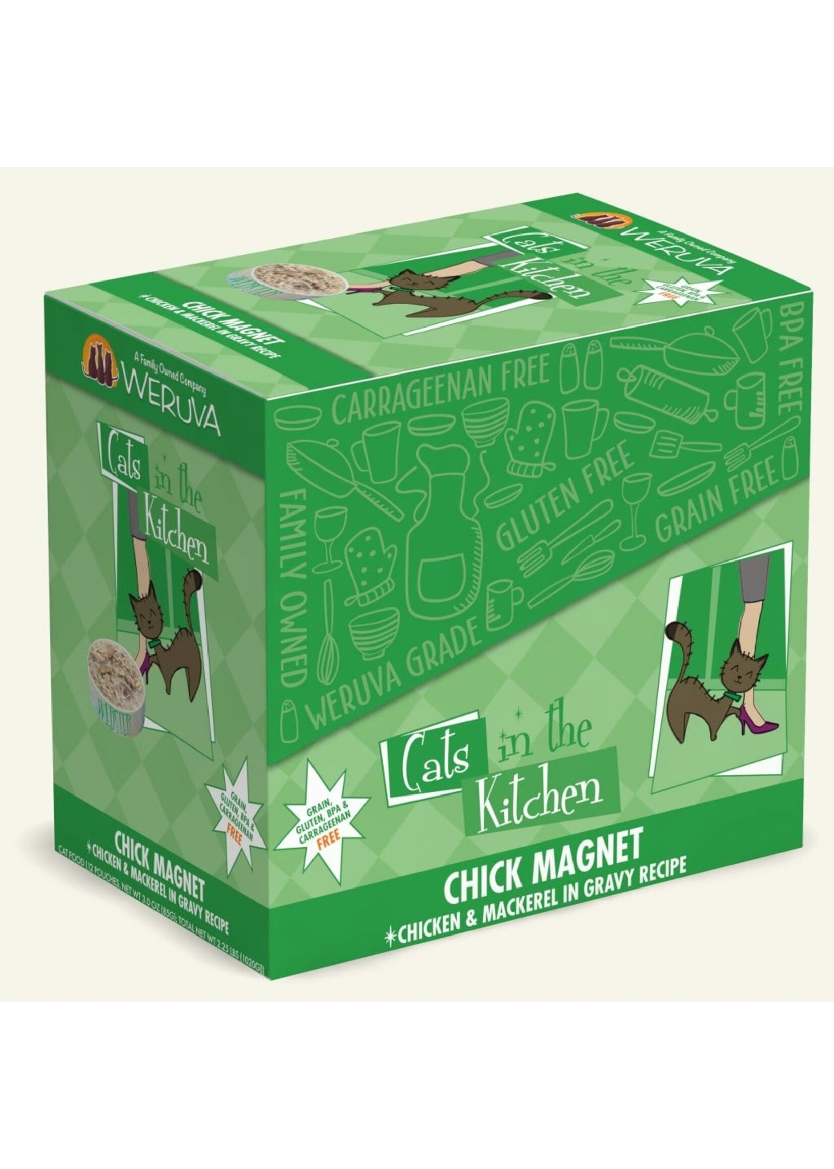 Weruva Cats In the Kitchen Chick Magnet Pouches 3 Oz, 8 Ct