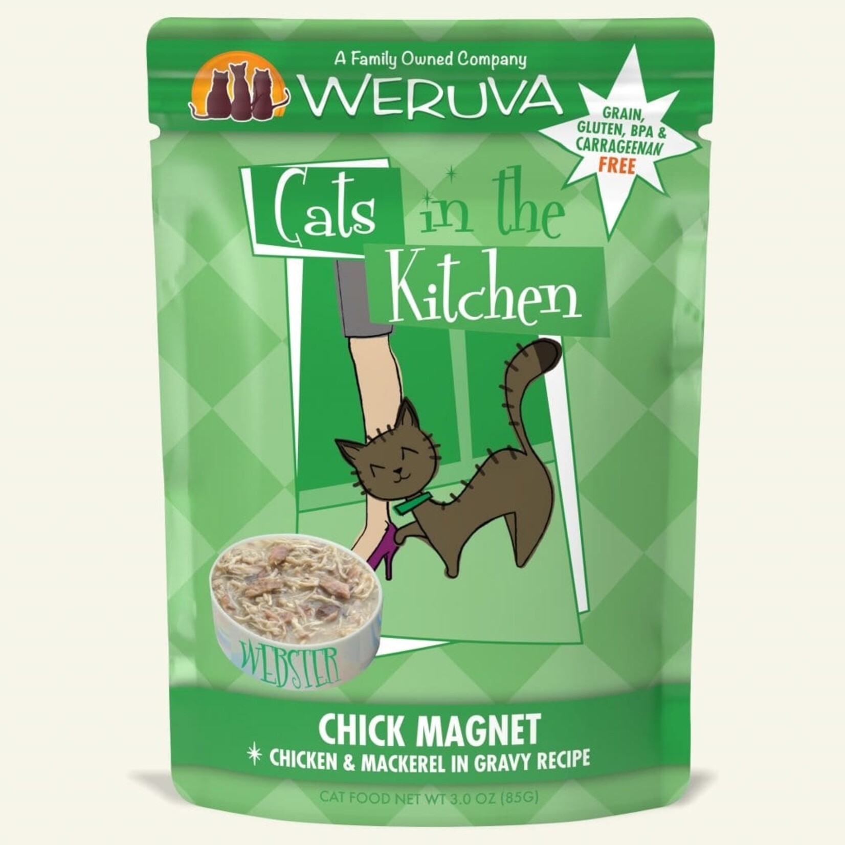 Weruva Cats In the Kitchen Chick Magnet Pouches 3 Oz, 8 Ct