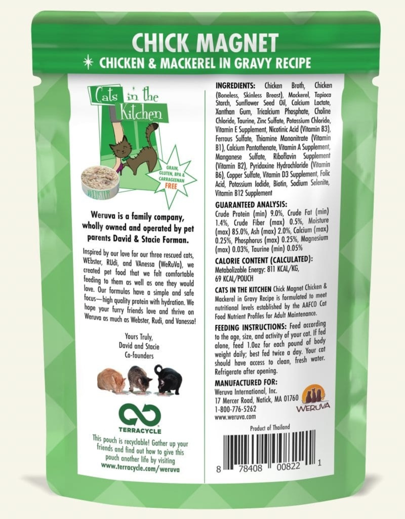 Weruva Cats In the Kitchen Chick Magnet Pouches 3 Oz, 8 Ct