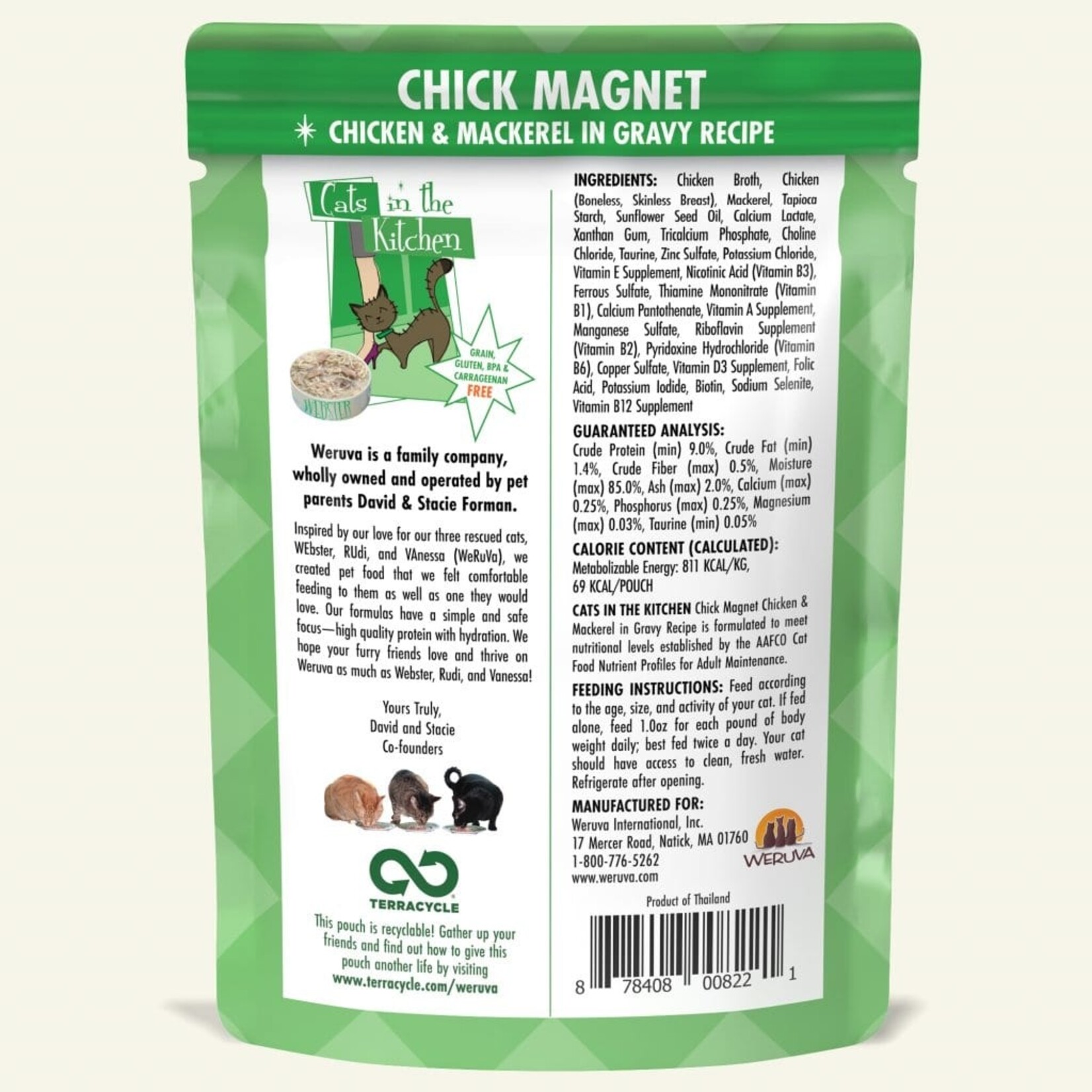 Weruva Cats In the Kitchen Chick Magnet Pouches 3 Oz, 8 Ct
