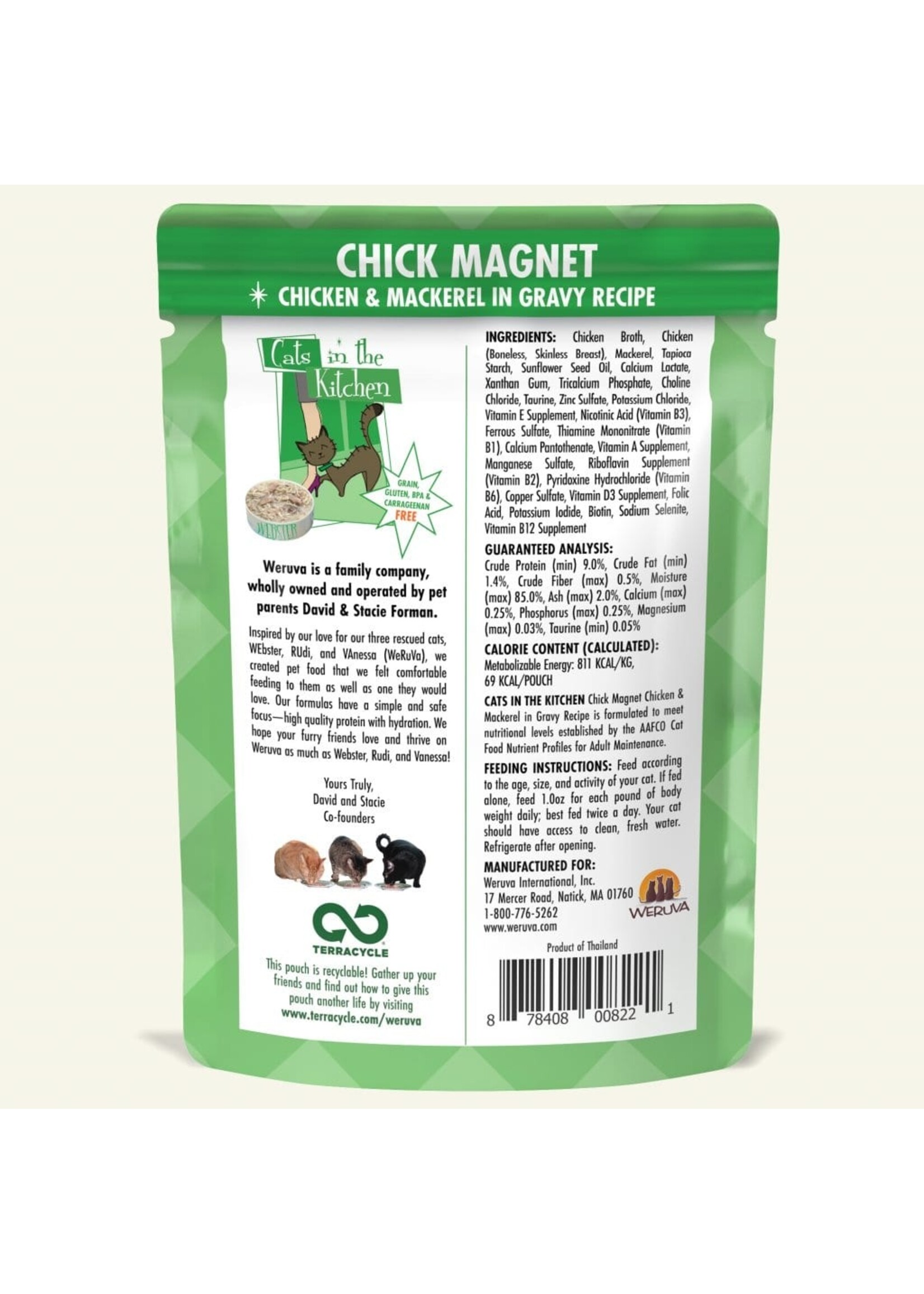 Weruva Cats In the Kitchen Chick Magnet Pouches 3 Oz, 8 Ct
