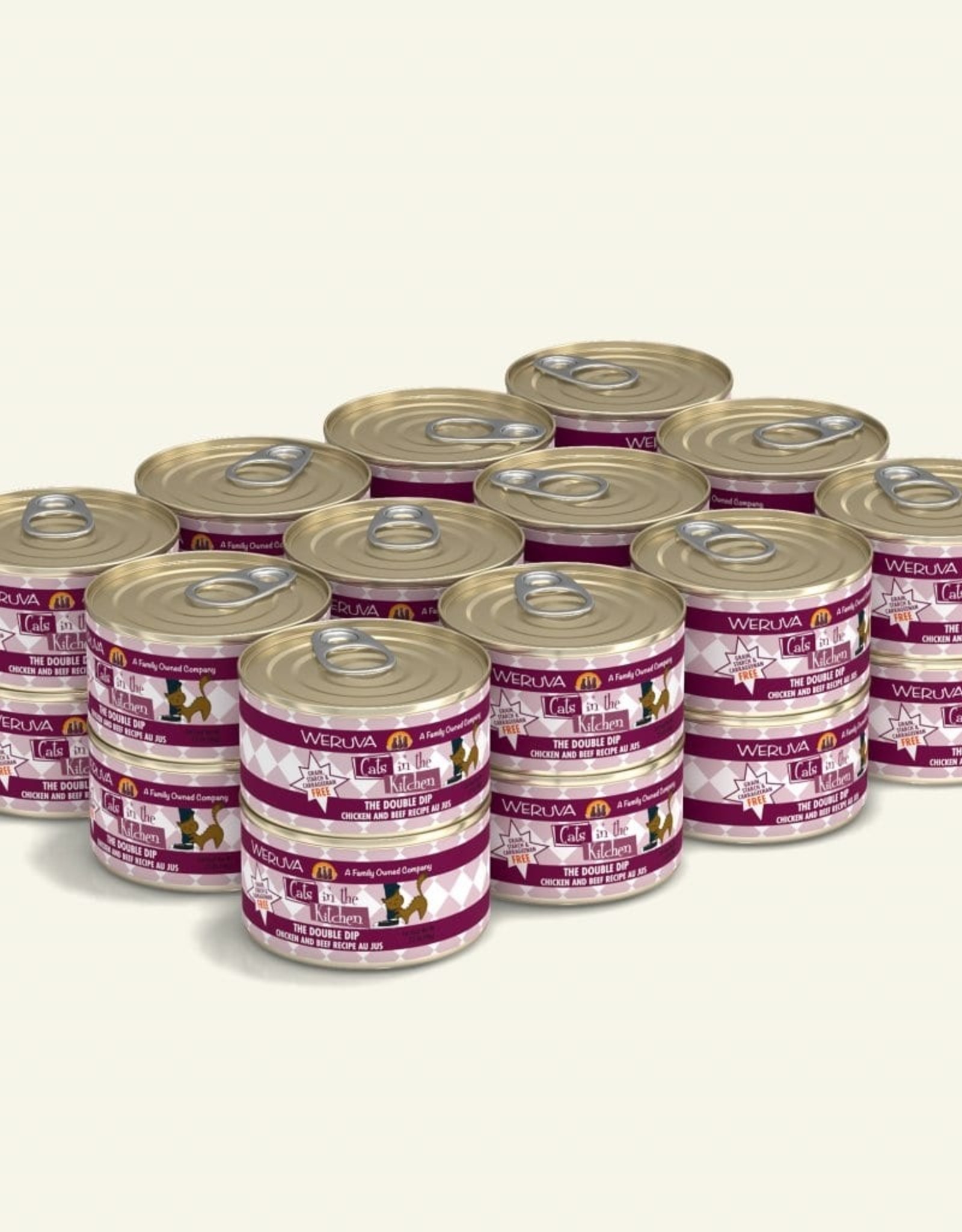 Weruva Weruva Cats in the Kitchen The Double Dip Chicken & Beef Au Jus Wet Cat Food  6 oz. Cans, Case of 24