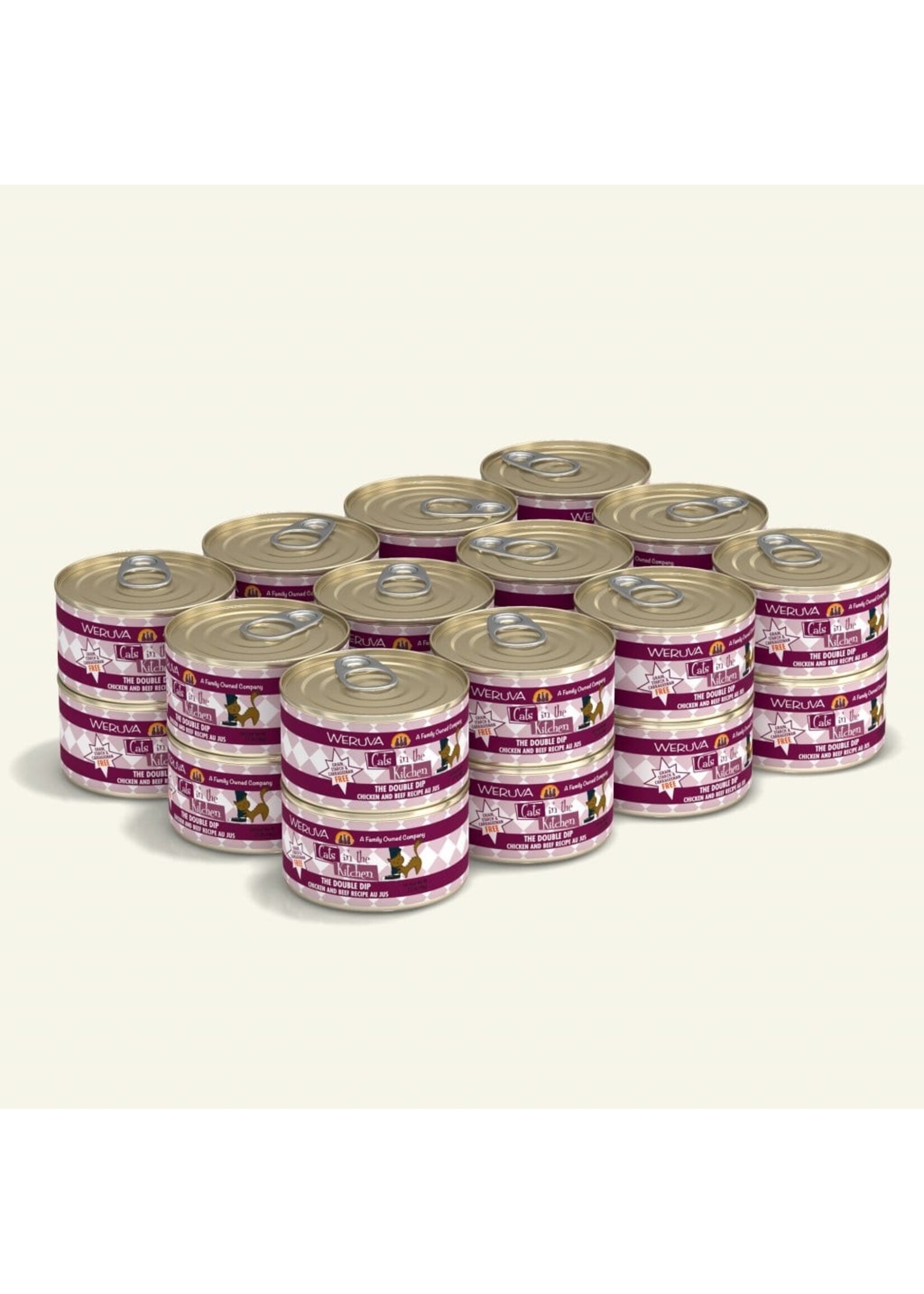 Weruva Weruva Cats in the Kitchen The Double Dip Chicken & Beef Au Jus Wet Cat Food  6 oz. Cans, Case of 24