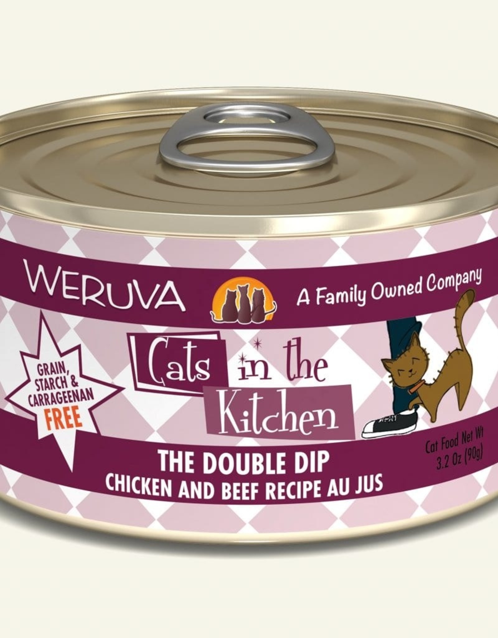 Weruva Weruva Cats in the Kitchen The Double Dip Chicken & Beef Au Jus Wet Cat Food  6 oz. Cans, Case of 24