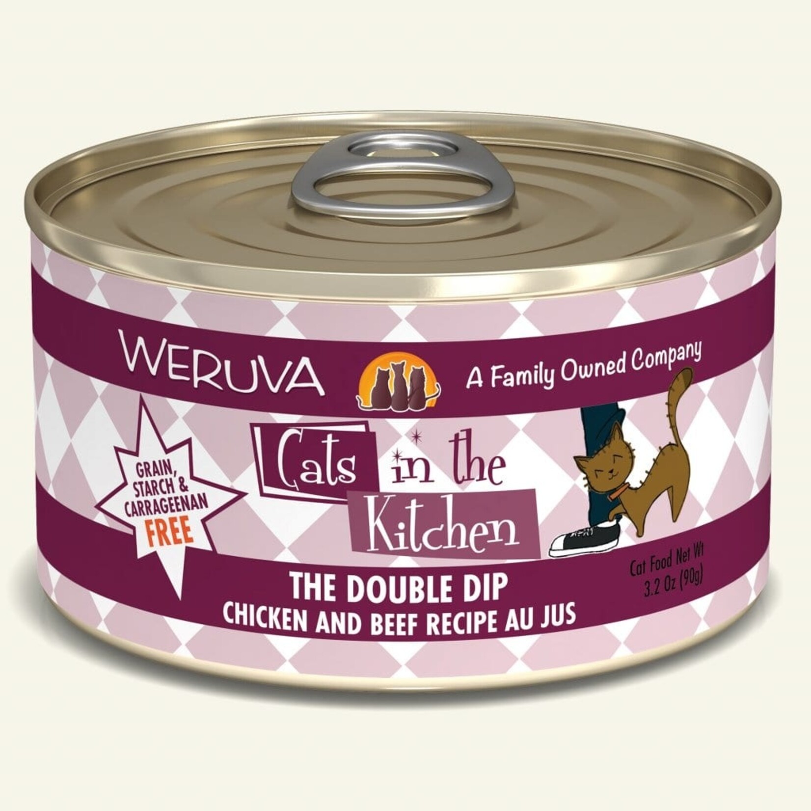 Weruva Weruva Cats in the Kitchen The Double Dip Chicken & Beef Au Jus Wet Cat Food  6 oz. Cans, Case of 24