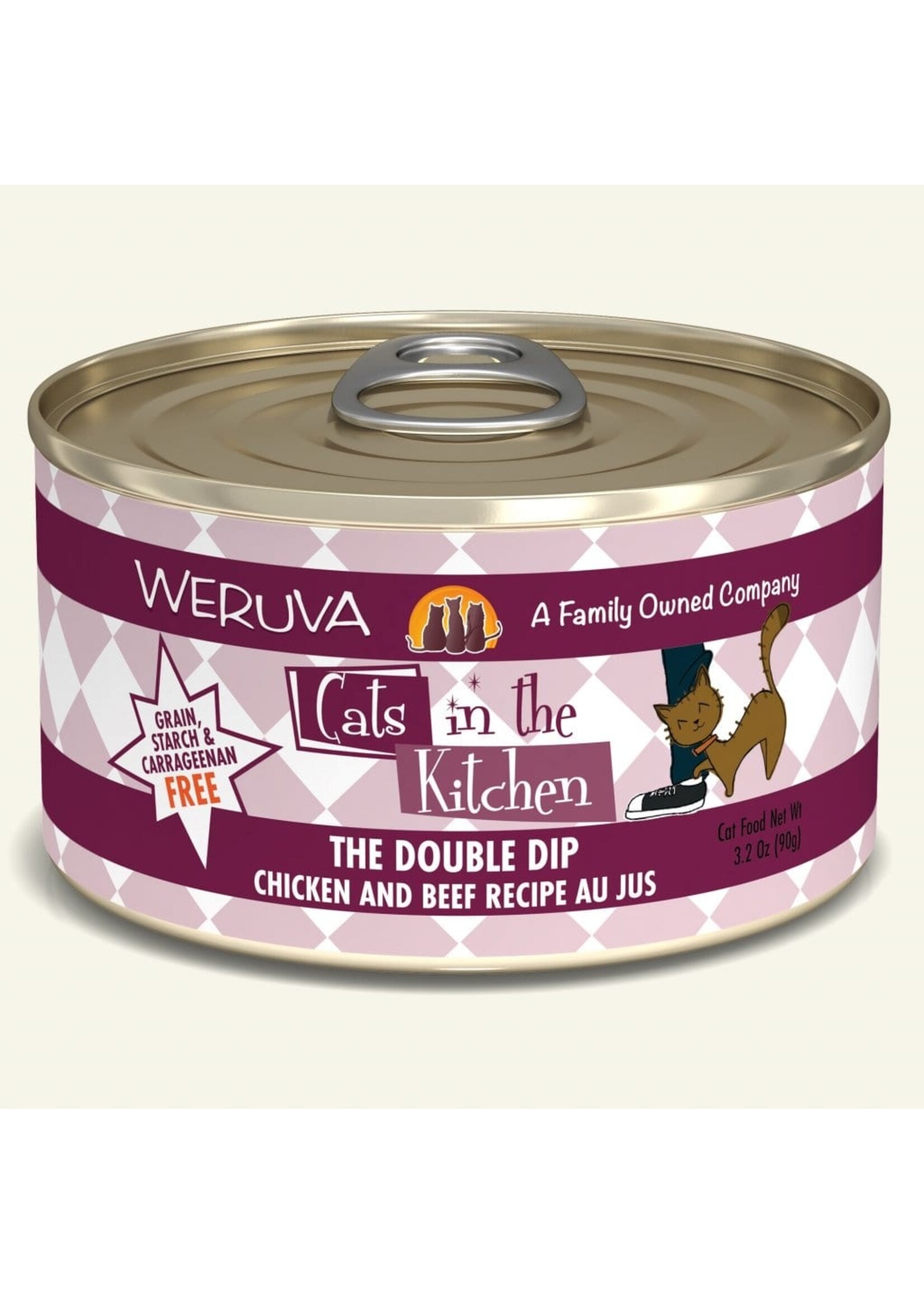 Weruva Weruva Cats in the Kitchen The Double Dip Chicken & Beef Au Jus Wet Cat Food  6 oz. Cans, Case of 24