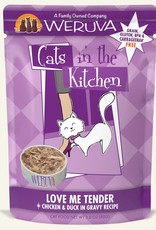 WERUVA INTERNATIONAL, INC. CATS IN THE KITCHEN CAT GRAIN FREE CLASSIC LOVE ME TENDER 3OZ POUCH - 12 PACK