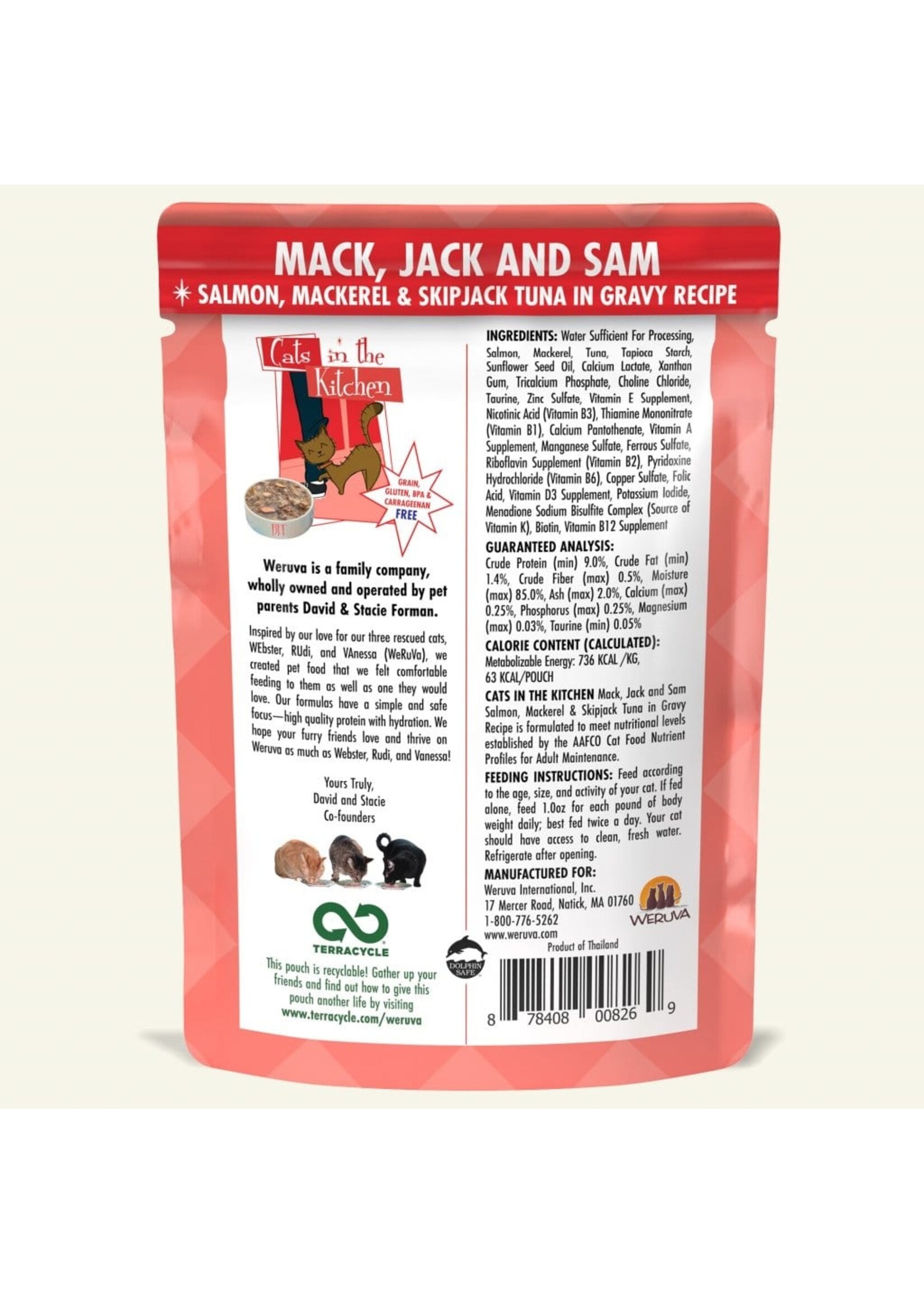 Weruva WERUVA CAT MACK, JACK & SAM 3OZ CASE OF 12