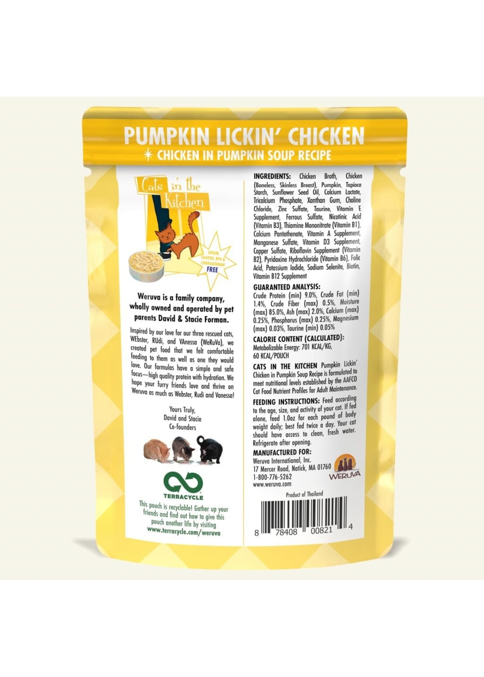 Weruva WERUVA CAT PUMPKIN LICKIN CHICKEN 3OZ CASE OF 12
