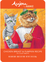 RAWZ AUJOU BY RAWZ CAT CHICKEN & PUMPKIN RECIPE 2.46OZ BOX OF 8
