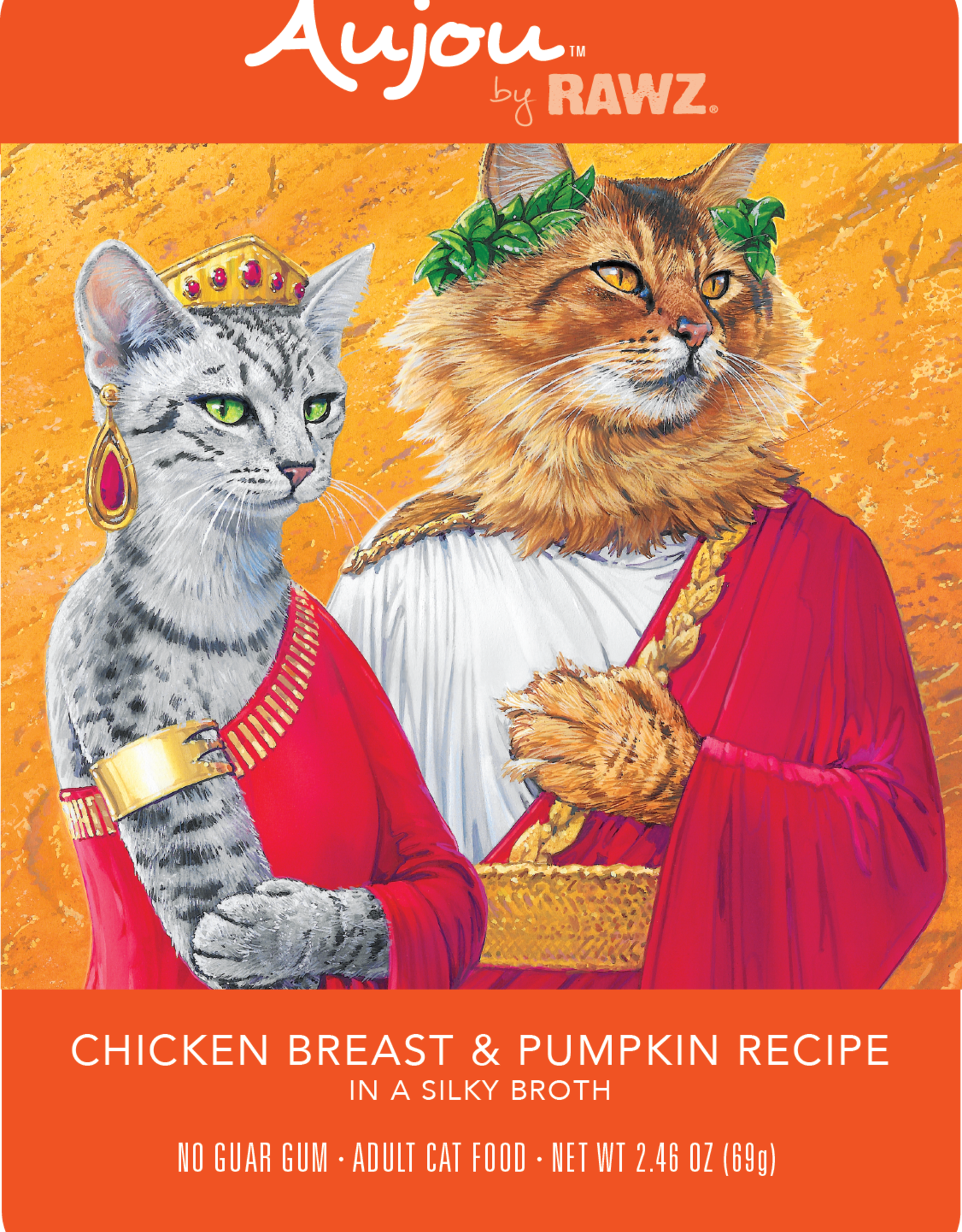 RAWZ AUJOU BY RAWZ CAT CHICKEN & PUMPKIN RECIPE 2.46OZ BOX OF 8