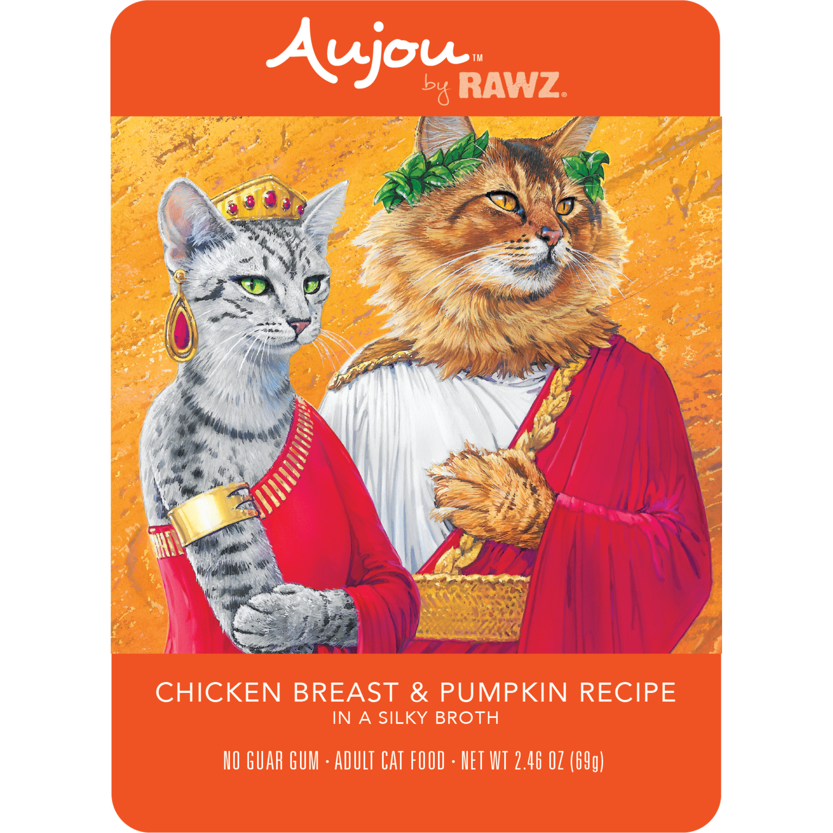 RAWZ AUJOU BY RAWZ CAT CHICKEN & PUMPKIN RECIPE 2.46OZ BOX OF 8