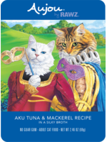RAWZ AUJOU BY RAWZ CAT TUNA & MACKEREL RECIPE 2.46OZ BOX OF 8