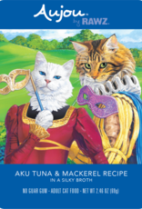 RAWZ AUJOU BY RAWZ CAT TUNA & MACKEREL RECIPE 2.46OZ BOX OF 8