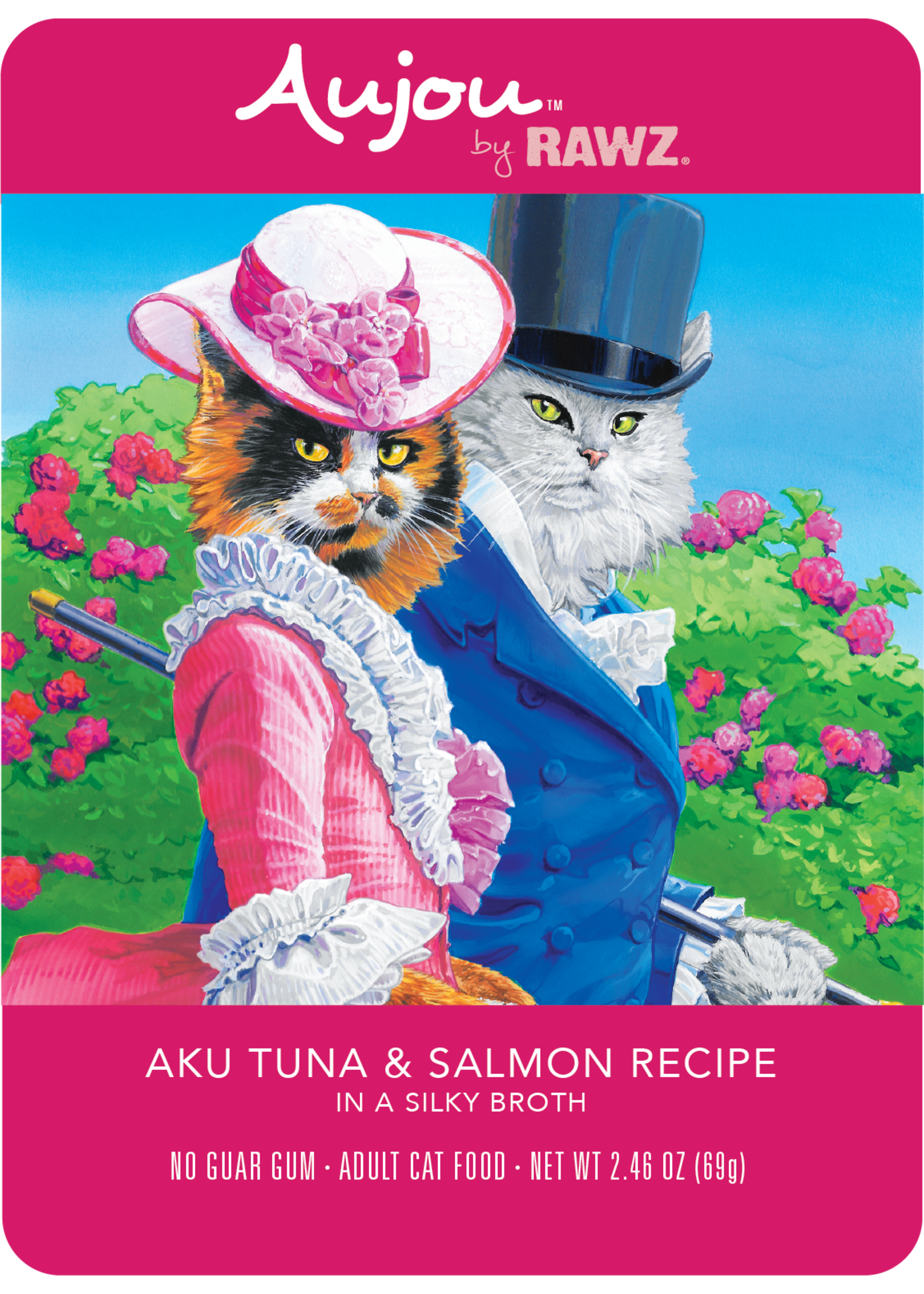 RAWZ AUJOU BY RAWZ CAT TUNA & SALMON RECIPE 2.46OZ BOX OF 8