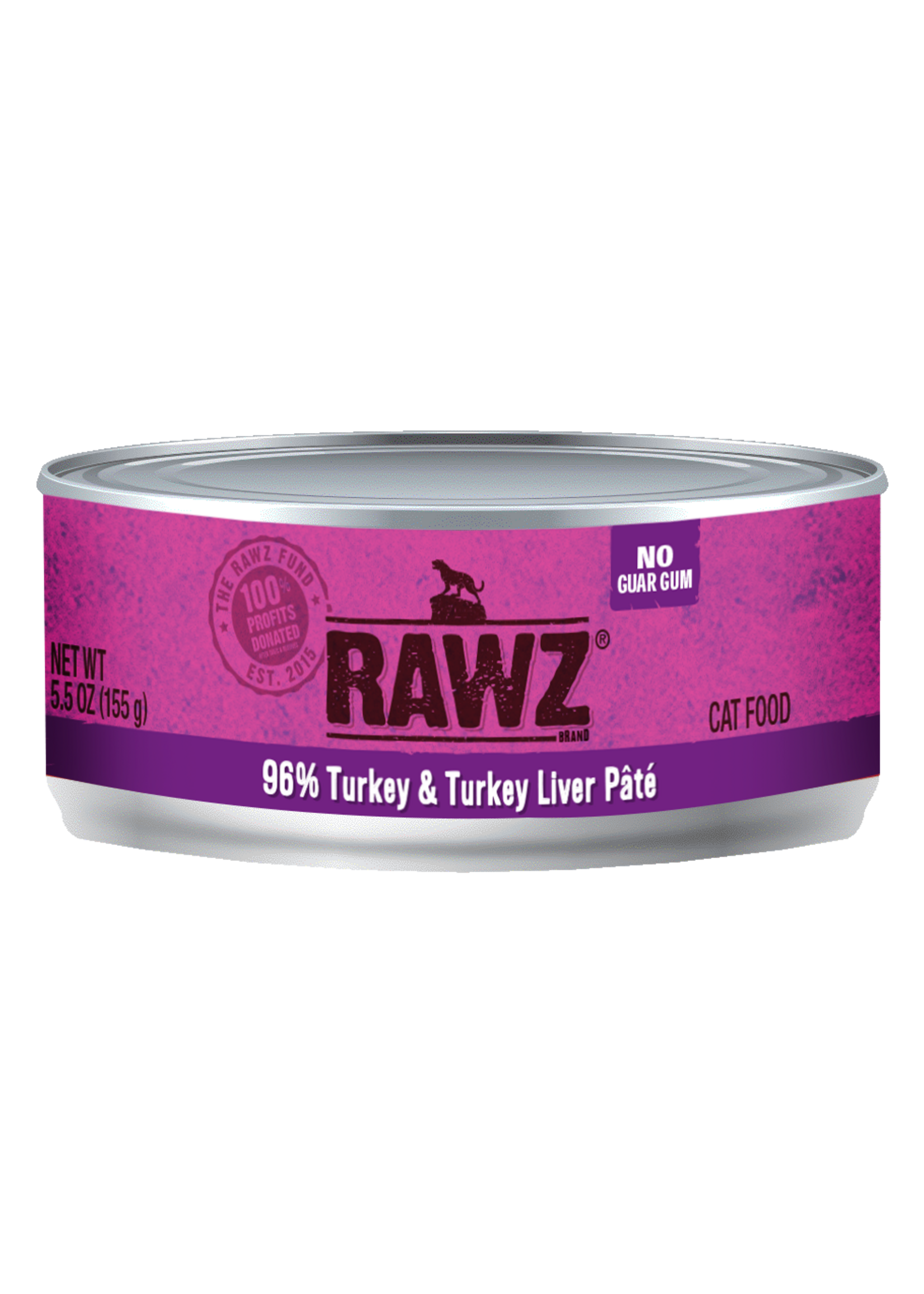 RAWZ RAWZ CAT TURKEY & LIVER CAN 5.5OZ CASE OF 24