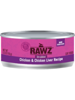 RAWZ RAWZ CAT SHREDDED CHICKEN & CHICKEN LIVER CAN 3OZ CASE OF 18