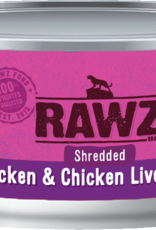 RAWZ RAWZ CAT SHREDDED CHICKEN & CHICKEN LIVER 3OZ CASE OF 18