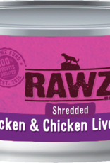 RAWZ RAWZ CAT SHREDDED CHICKEN & CHICKEN LIVER CAN 3OZ CASE OF 18