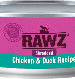 RAWZ RAWZ CAT SHREDDED CHICKEN & DUCK CAN 3OZ CASE OF 18