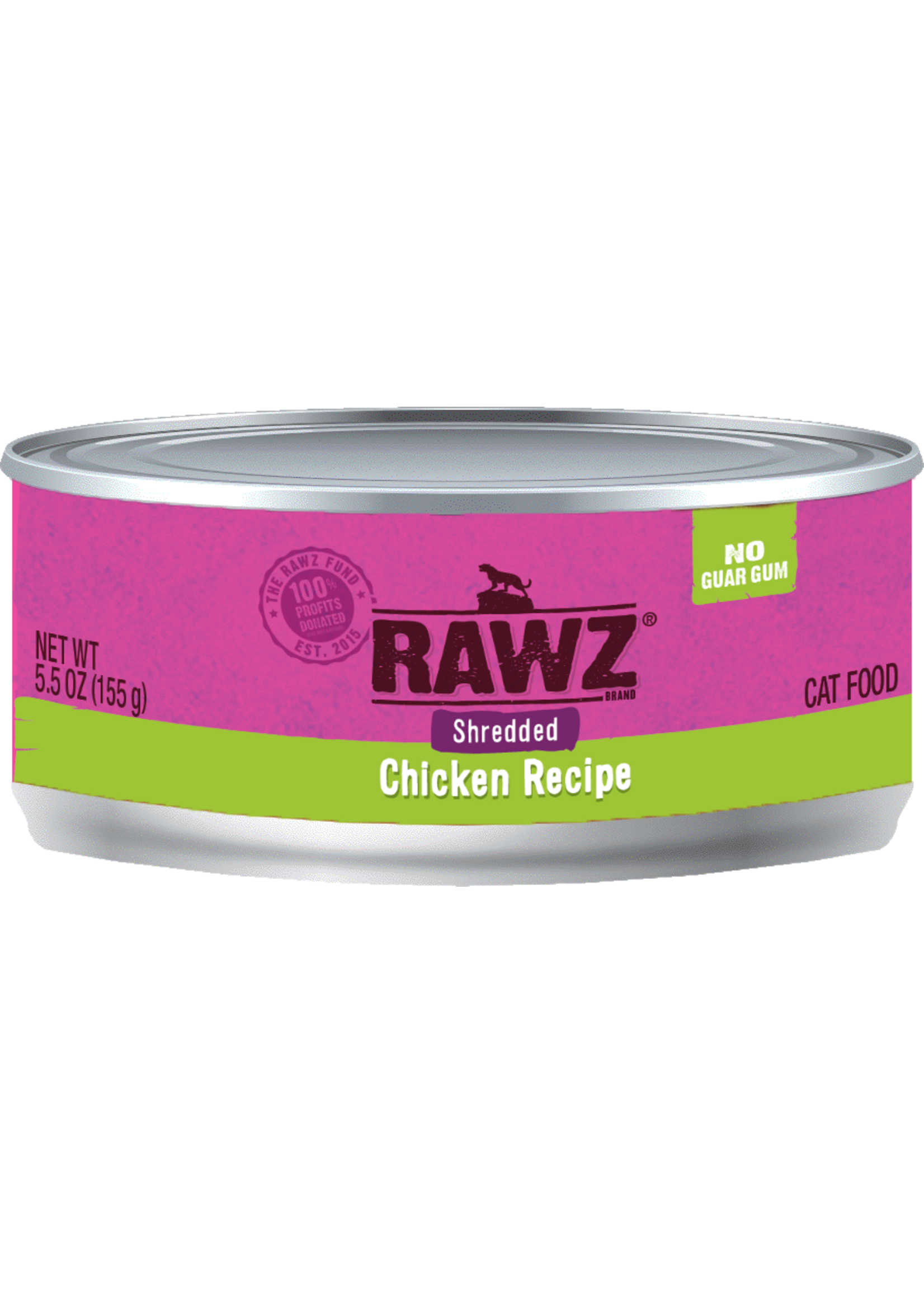 RAWZ RAWZ CAT SHREDDED CHICKEN CAN 3OZ CASE OF 18