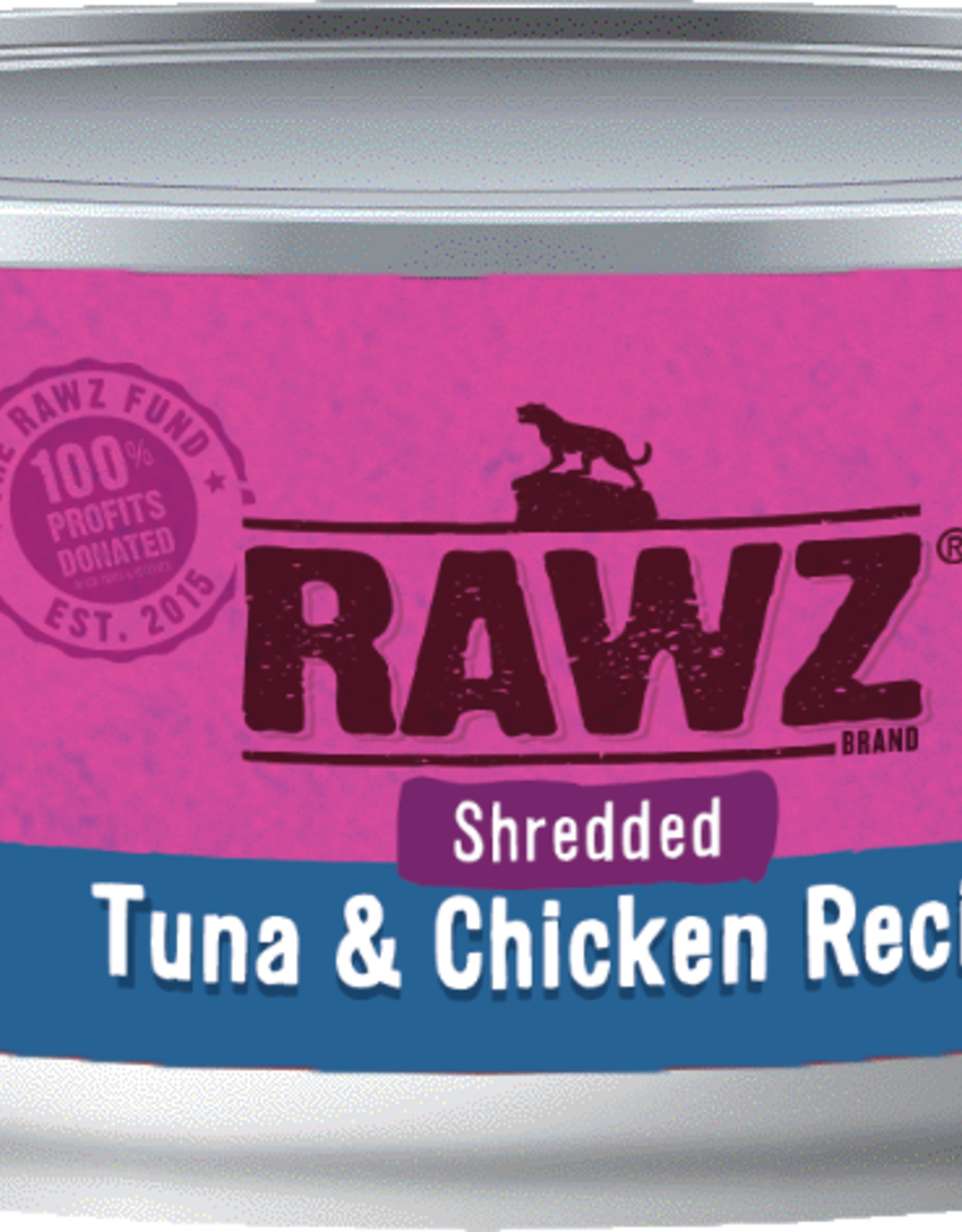 RAWZ RAWZ CAT SHREDDED TUNA & CHICKEN CAN 3OZ CASE OF 18