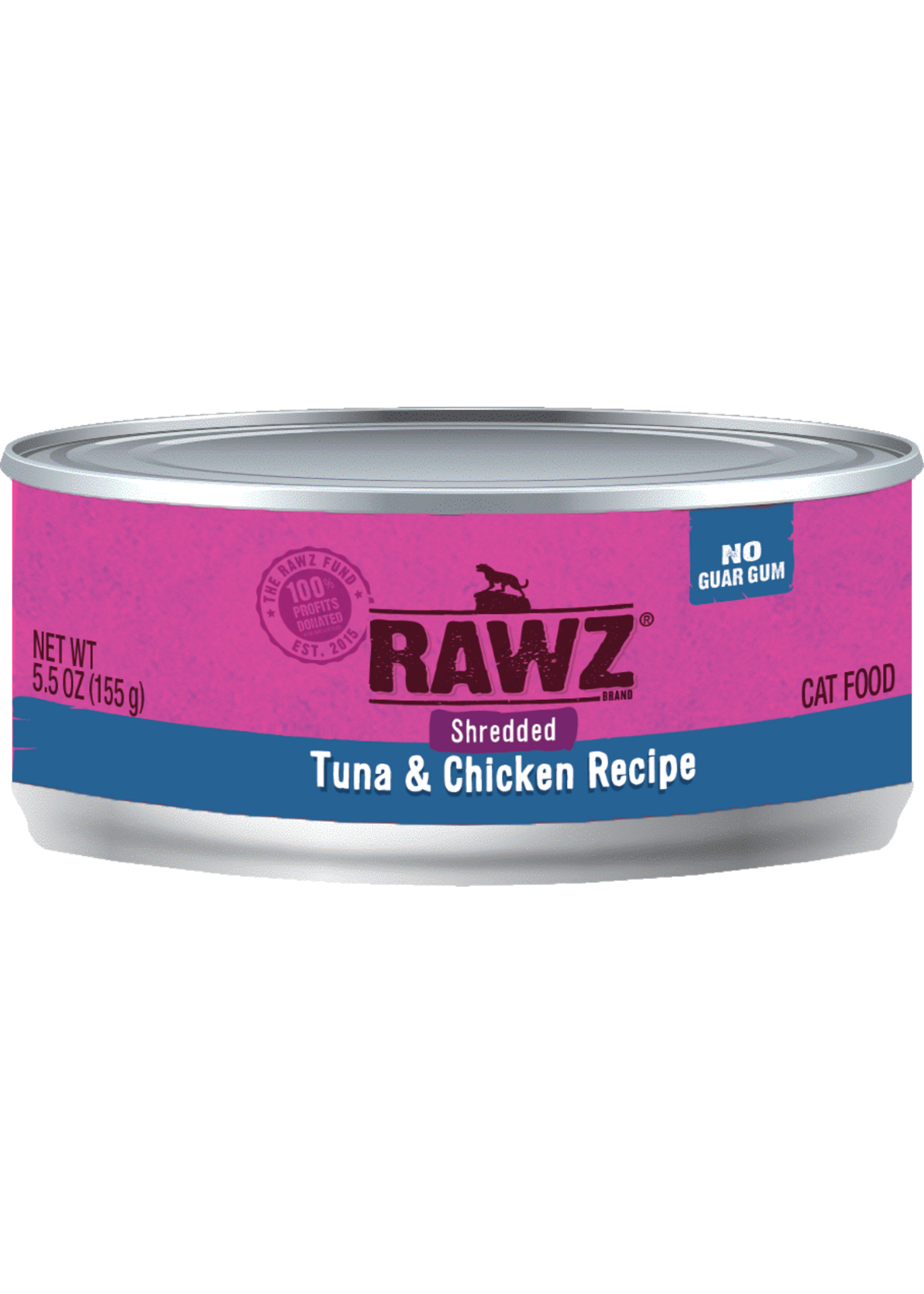 RAWZ RAWZ CAT SHREDDED TUNA & CHICKEN CAN 3OZ CASE OF 18