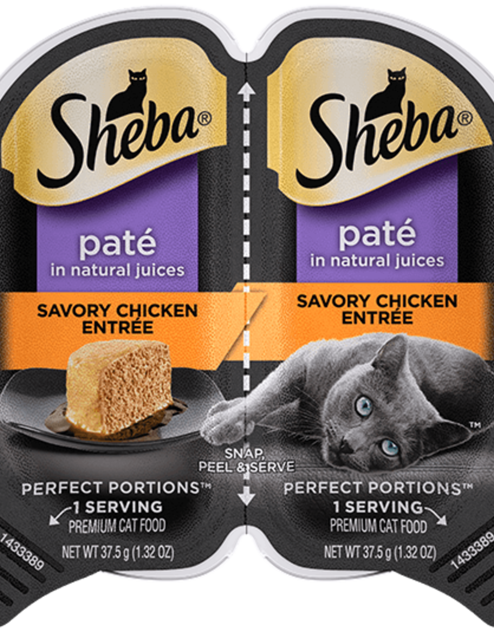 MARS PET CARE SHEBA PERFECT PORTIONS SAVORY CHICKEN PATE 2.6OZ CASE OF 24