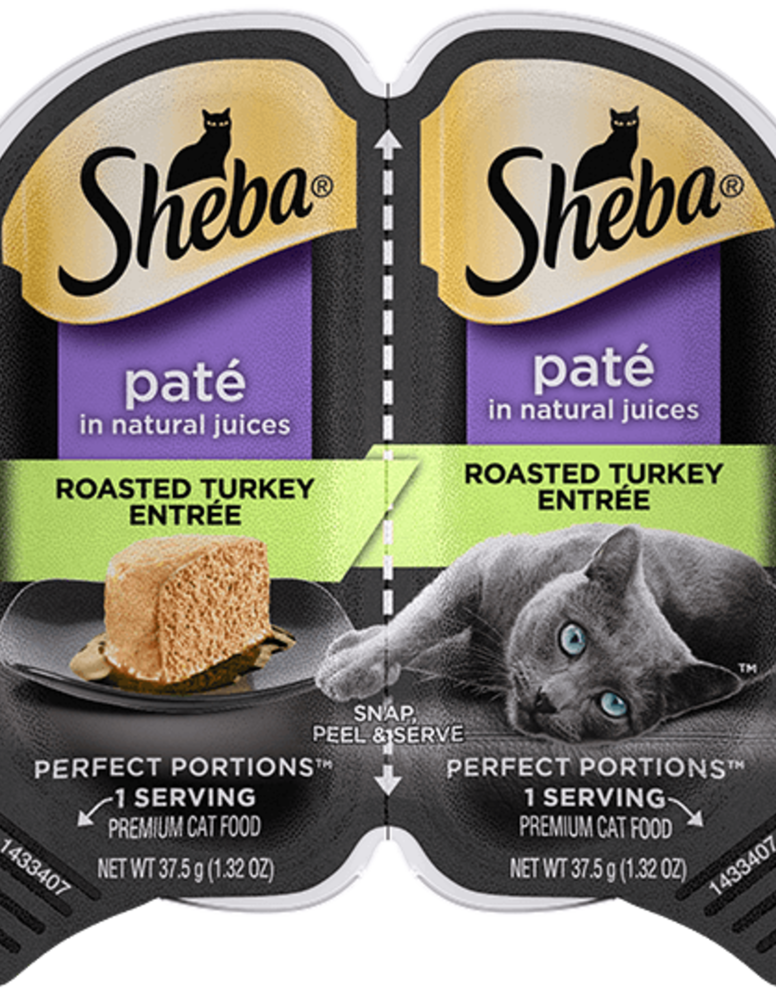Sheba SHEBA PERFECT PORTIONS TURKEY PATE CUTS 2.6OZ CASE OF 24