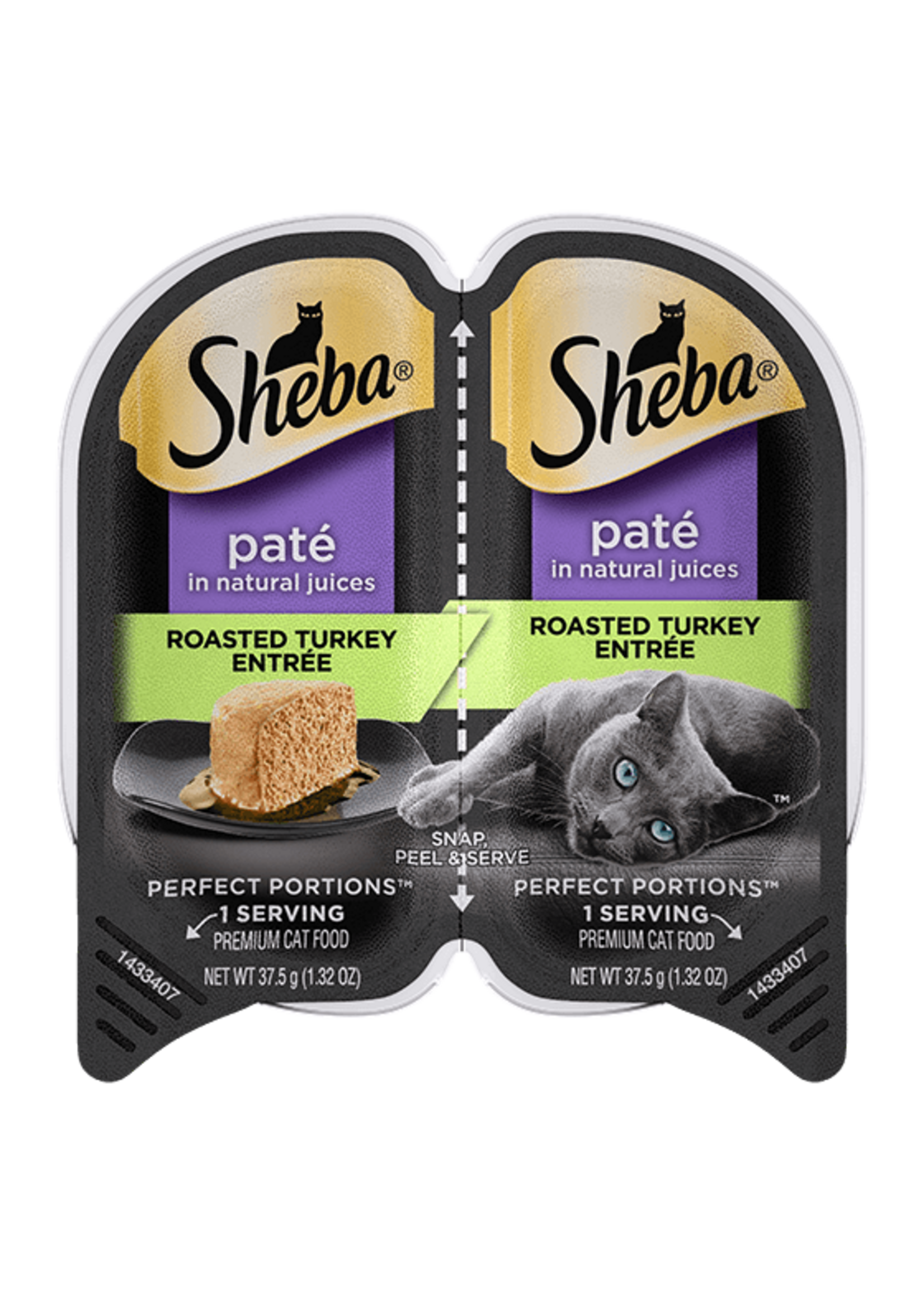 Sheba SHEBA PERFECT PORTIONS TURKEY PATE CUTS 2.6OZ CASE OF 24