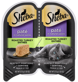 Sheba SHEBA PERFECT PORTIONS TURKEY PATE CUTS 2.6OZ CASE OF 24