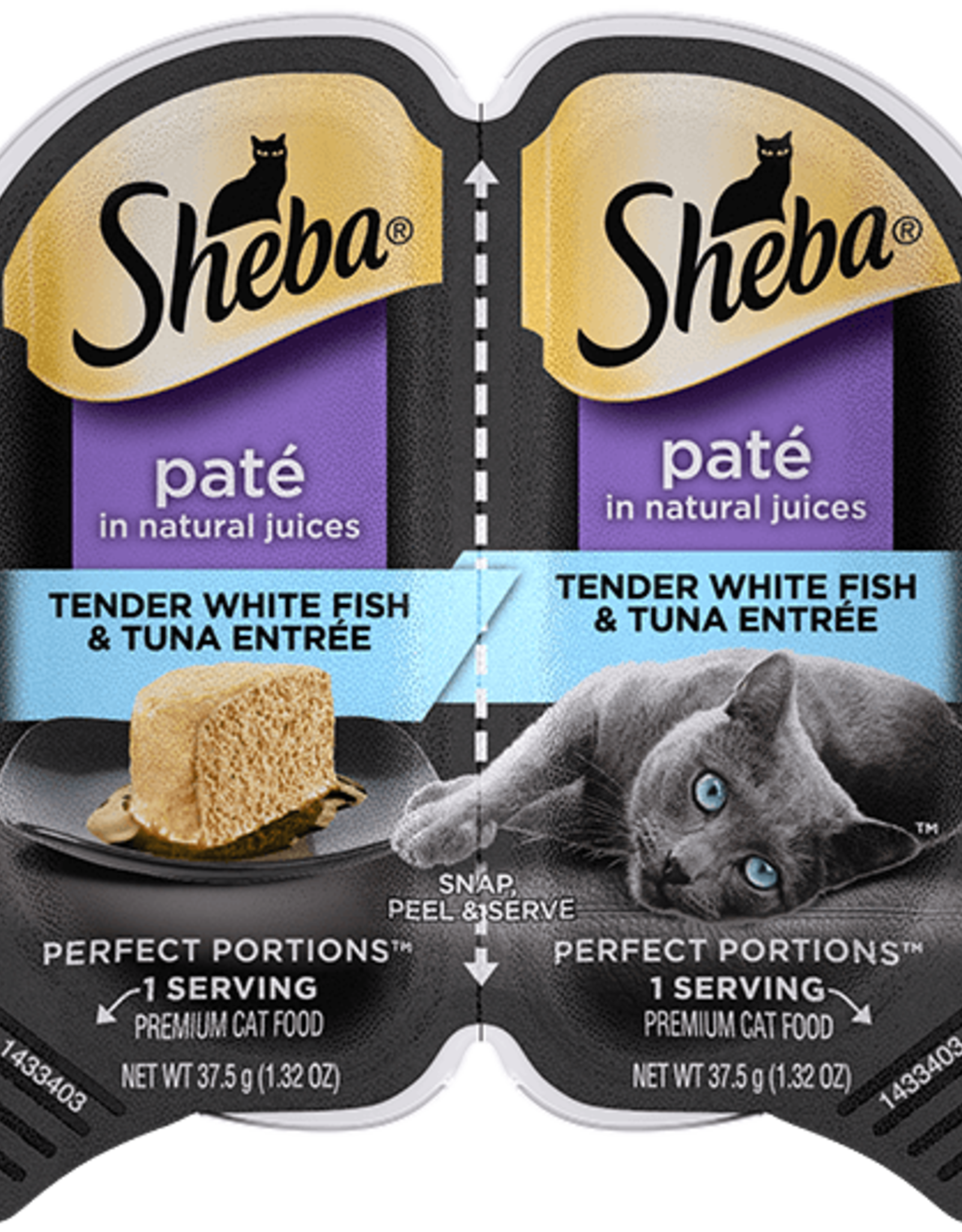 MARS PET CARE SHEBA PERFECT PORTIONS WHITEFISH & TUNA PATE 2.6OZ CASE OF 24
