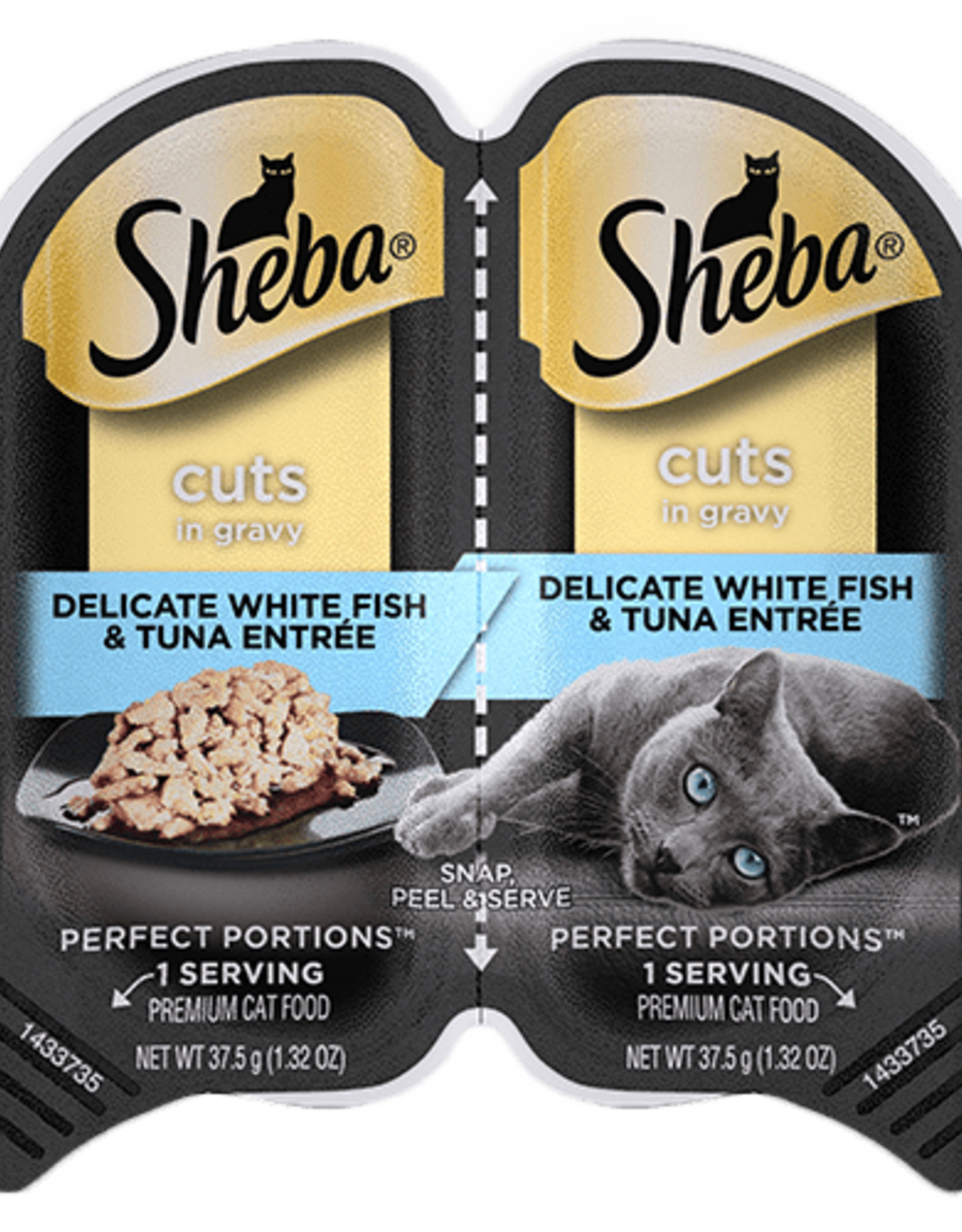 MARS PET CARE SHEBA PERFECT PORTIONS WHITEFISH & TUNA CUTS 2.6OZ CASE OF 24
