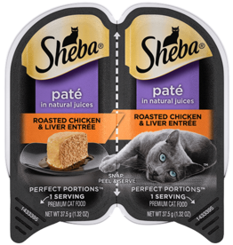 MARS PET CARE SHEBA PERFECT PORTIONS CHICKEN/LIVER PATE CUTS 2.6OZ CASE OF 24