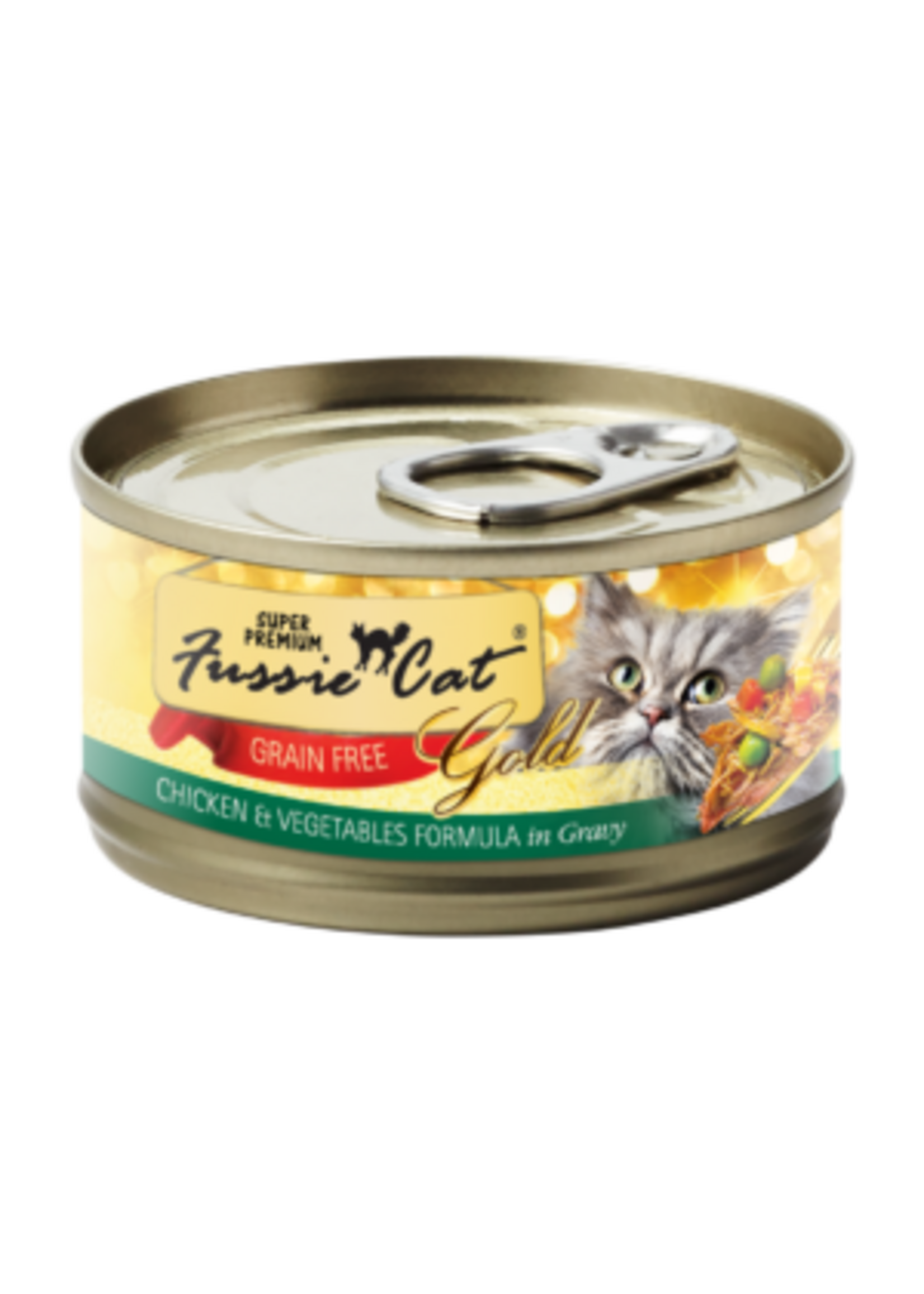 Fussie Cat Fussie Cat Super Premium Chicken & Vegetables Formula in Gravy 2.82 oz cans, Case of 24