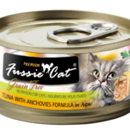 Fussie Cat Fussie Cat Premium Tuna with Anchovies Formula in Aspic 2.82oz cans, Case of 24