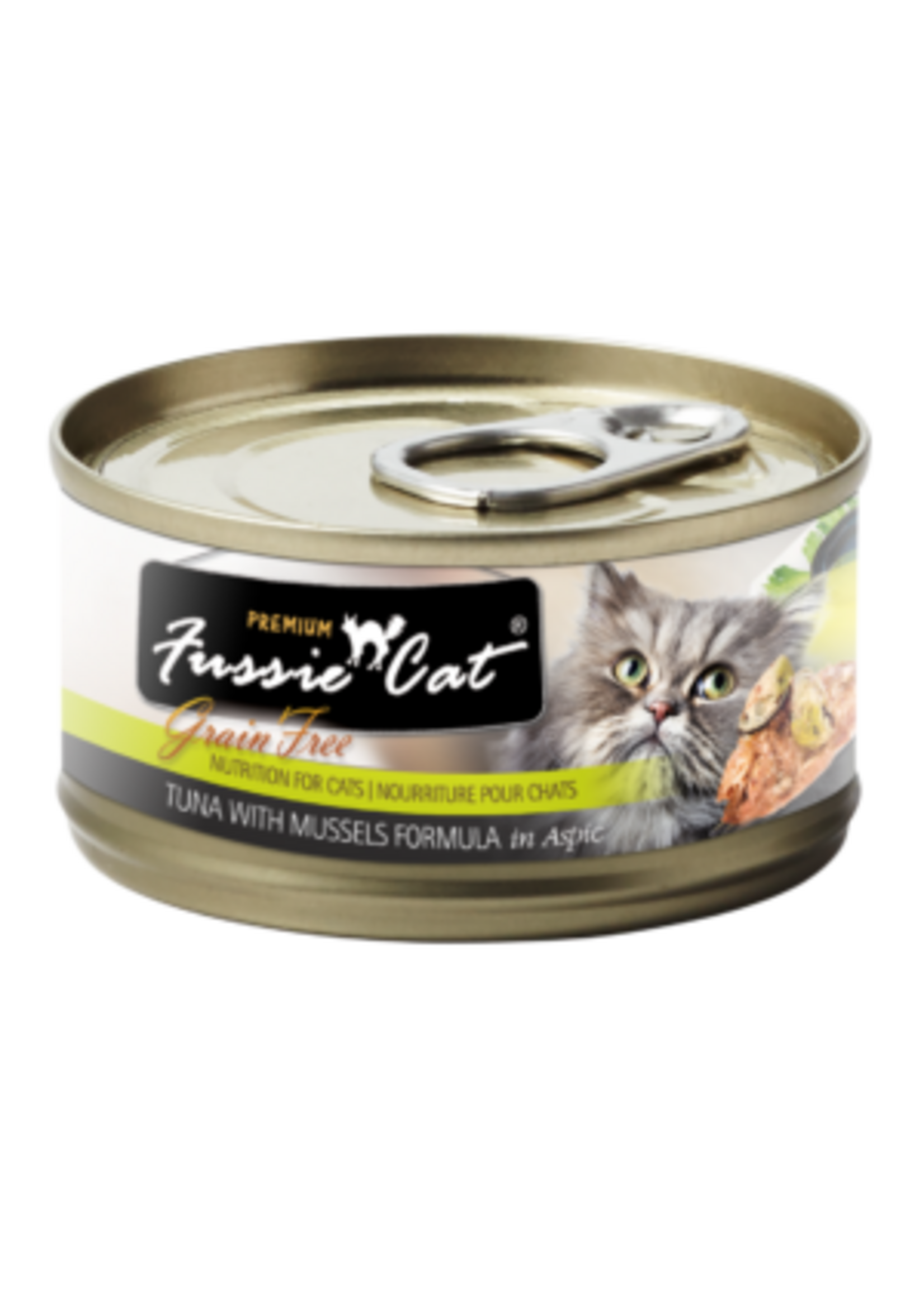 Fussie Cat Fussie Cat Premium Tuna with Mussels Formula in Aspic 2.82oz cans, Case of 24