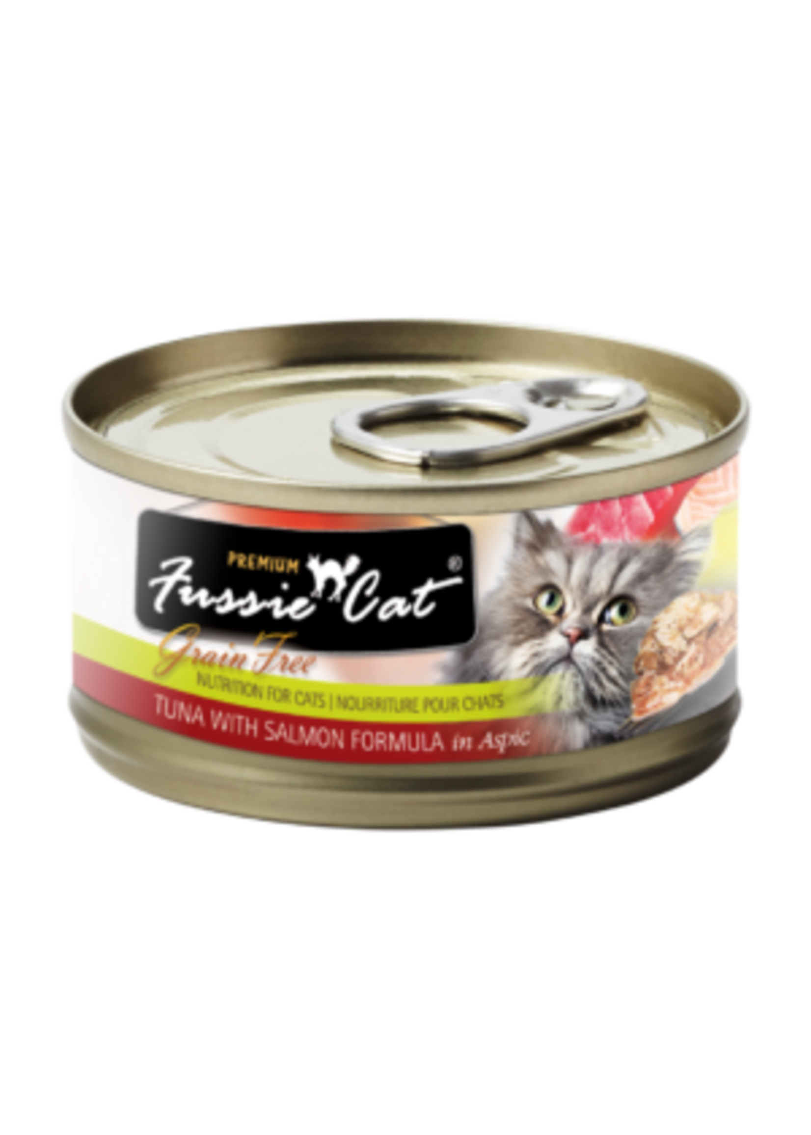 Fussie Cat Fussie Cat Premium Tuna with Salmon Formula in Aspic 2.82oz cans, Case of 24