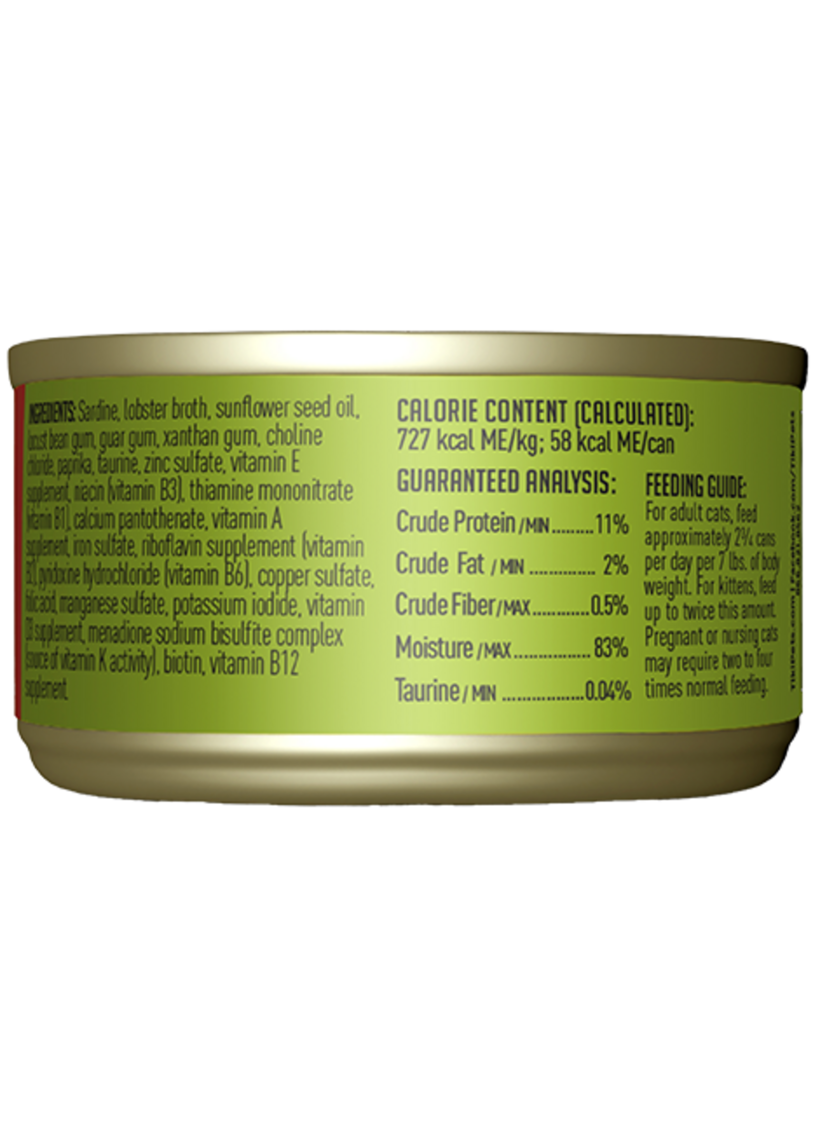 Tiki Cat Tiki Cat Bora Bora Grill Sardine & Lobster Wet Cat Food 2.8 oz. Cans Case of 12